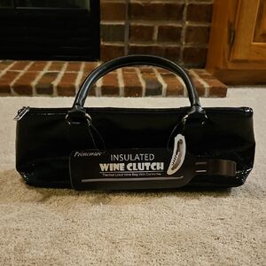 Black Insulated Wine Clutch - No Corkscrew